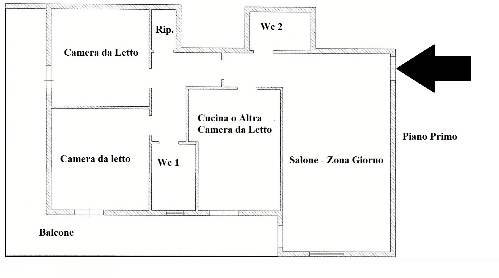 Appartamento con box e doppio posto auto